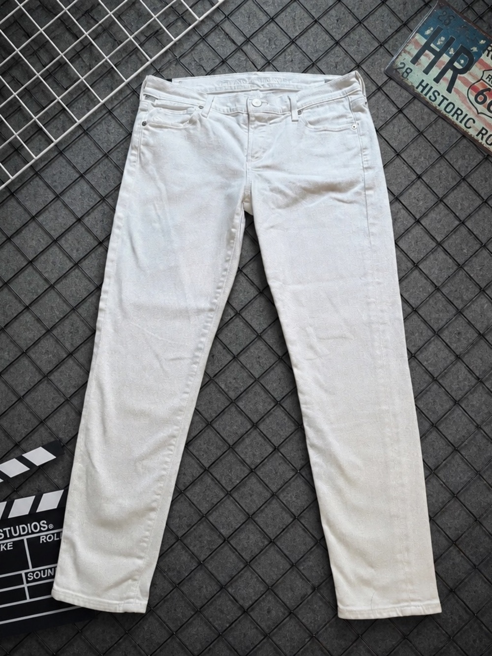 Citizens Of Humanity White Straight-Leg Jeans